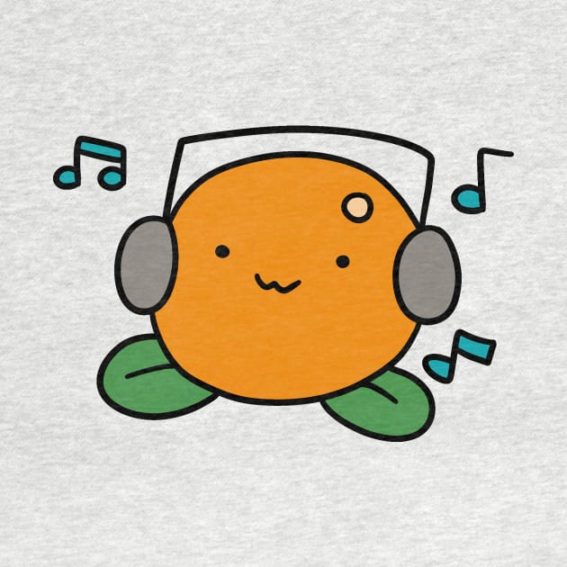 Orange with Headphones by saradaboru